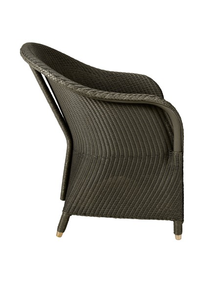 Fauteuil Lloyd Loom Sidonie vert bronze de chez KOK MAISON
