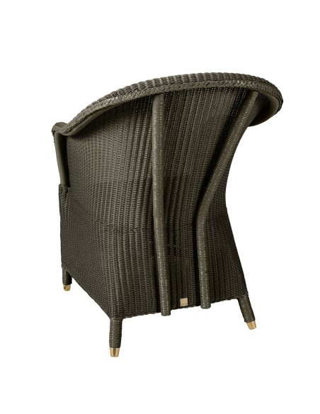 Lloyd Loom armchair Sidonie in Vert Bronze color