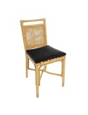 Riviera rattan dining chair brown velvet