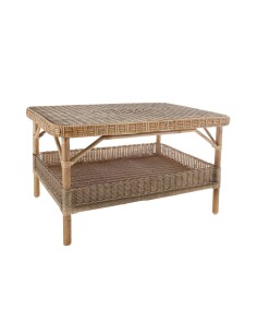 Table basse rotin Nantucket rectangulaire en finition naturelle