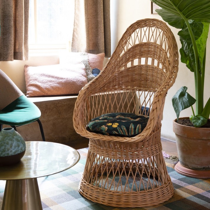 Fauteuil osier Firmin ajouré ambiance 1