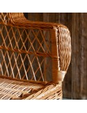 wicker armchair high-back detail of armrest