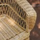 Wicker armchair with white willow - detail of armrest