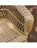 Fauteuil en osier blanc Eventail - détail de l'assise