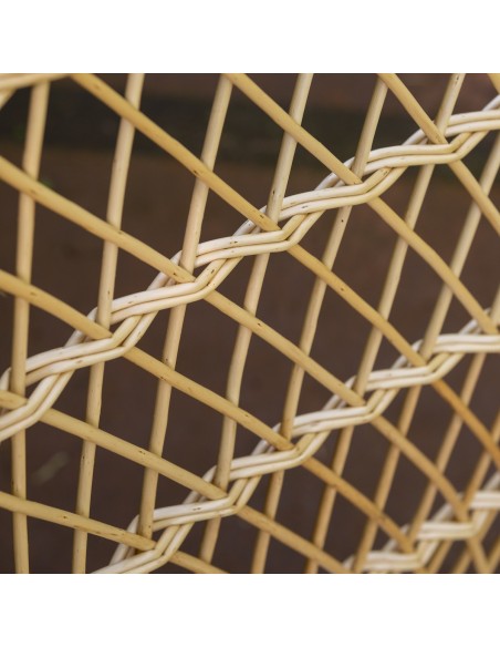 Eventail wicker armchair with white willow - detail of weave