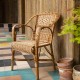 Daddy wicker armchair with brown willow