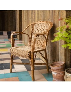 Fauteuil en osier brun Daddy 2
