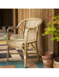 Fauteuil en osier blanc Daddy 2