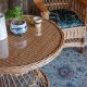 wicker table with brown willow - detail of top