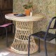 Wicker table with white willow
