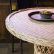 Wicker table with white willow - detail of top