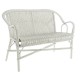 Grand père low-backed lacquered rattan armchair Blanc