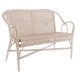 Grand père low-backed lacquered rattan armchair Rose Tendre