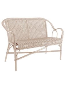 Grand père low-backed lacquered rattan armchair Nuage