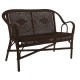 Grand père low-backed lacquered rattan armchair Chocolat
