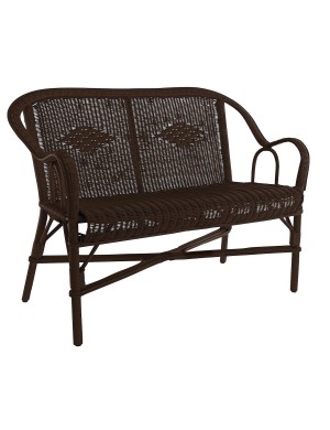 Grand père low-backed lacquered rattan armchair Nuage
