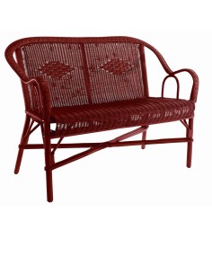 Grand père low-backed lacquered rattan armchair Nuage