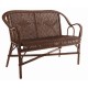 Grand père low-backed lacquered rattan armchair Cuivre