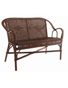 Grand père low-backed lacquered rattan armchair Nuage