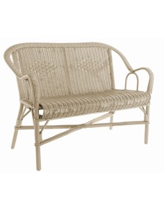 Grand père low-backed lacquered rattan armchair Nuage