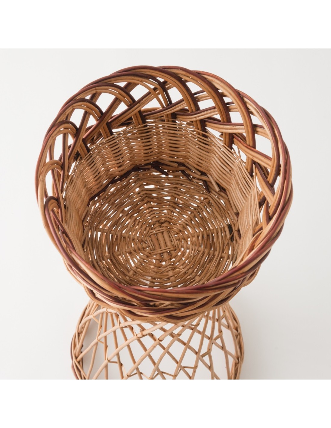 Panier Suspendu En Osier Naturel Pour Plantes - Design Respirant, Poignée, Intérieur/extérieur