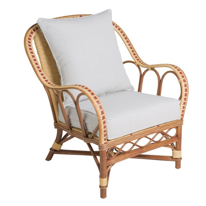 Bagatelle rattan armchair with cushions