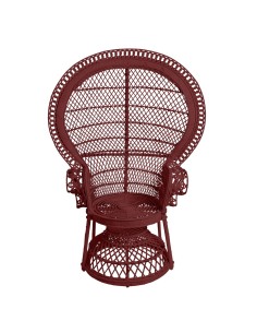 black peacock chair in rattan