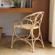 Rattan table armchair Gingko Bulles view from 3/4....test