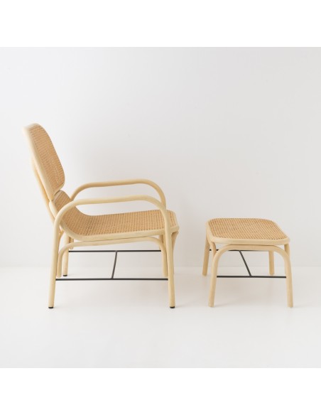 Repose-pied PLUS + fauteuil en rotin PLUS CANNE Repose-pied PLUS + fauteuil en rotin PLUS CANNE