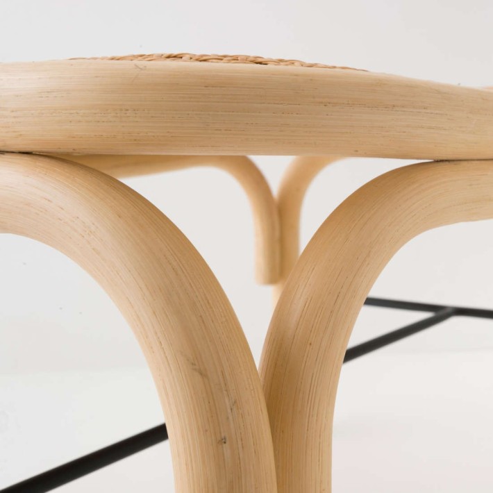 Repose-pied PLUS zoom structure en rotin