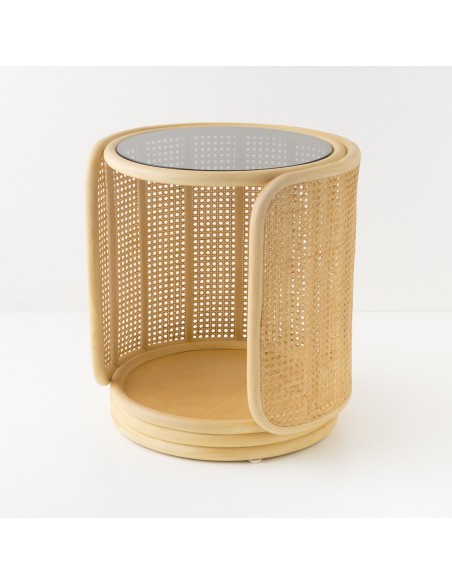 Table basse ronde/chevet TAMBOURIN