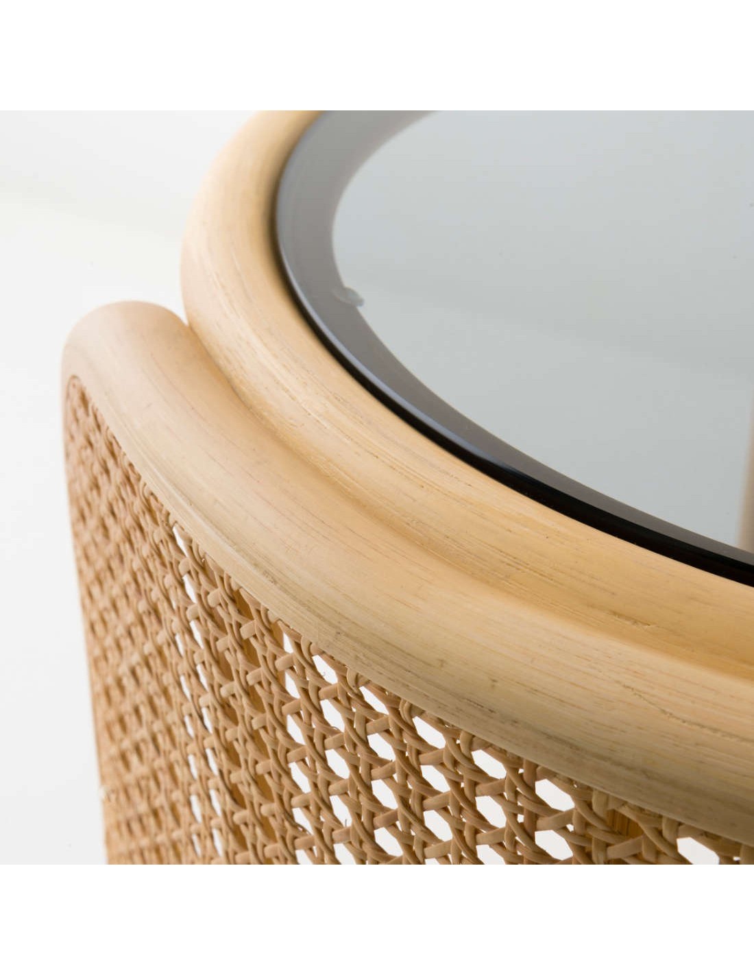 Tikamoon Table basse en tiges de rotin 80 Samson naturel | Leroy Merlin