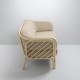 Canapé rotin design BÔA SIMPLE brema sand vue de profil