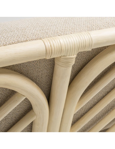 Canapé rotin design BÔA SIMPLE brema sand zoom dos du dossier