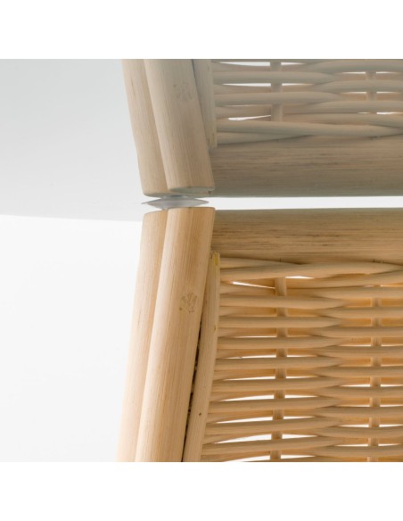 Table basse en rotin gm CORRIDOR avec plateau en verre zoom tressage du rotin Table basse en rotin gm CORRIDOR avec plateau en verre zoom tressage du rotin