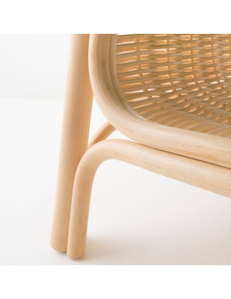 Table basse en rotin gm CORRIDOR avec plateau en verre zoom pied en rotin Table basse en rotin gm CORRIDOR avec plateau en verre zoom pied en rotin