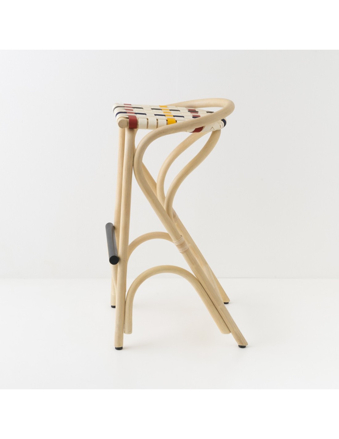 rattan bar stool VIRAGE LARGE with mutiple choice of strap pattern