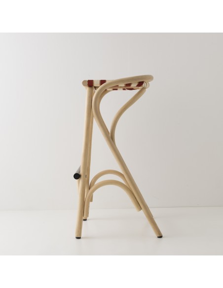 Tabouret de bar rotin VIRAGE vu de côté