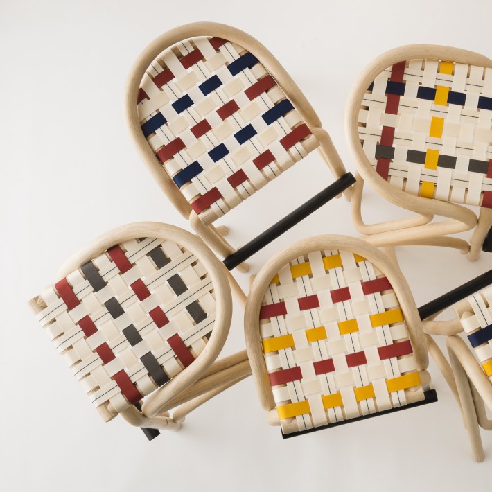 Tabouret de bar rotin VIRAGE avec assises de couleur