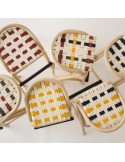 Tabouret de bar rotin VIRAGE avec assises de couleur
