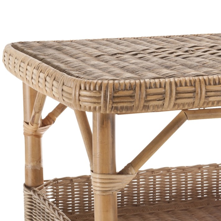 Rectangular rattan coffee table Nantucket