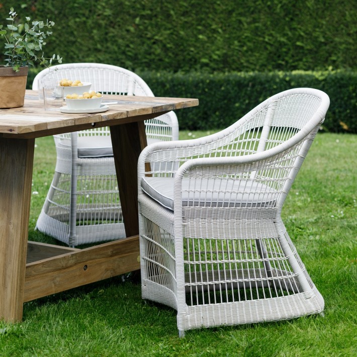 Fauteuil de table de jardin Biarritz ambiance table en teck