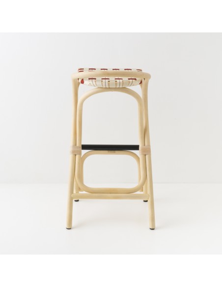 Tabouret de bar VIRAGE LARGE rouge vue arrière Tabouret de bar VIRAGE LARGE rouge vue arrière