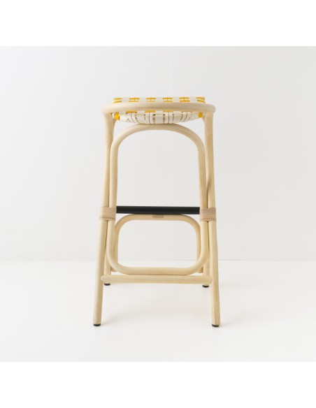 Tabouret de bar VIRAGE LARGE jaune vue arrière Tabouret de bar VIRAGE LARGE jaune vue arrière