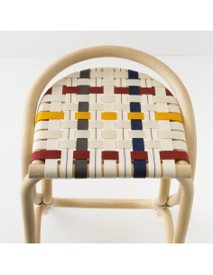 Tabouret de bar en rotin VIRAGE LARGE multicolor 2