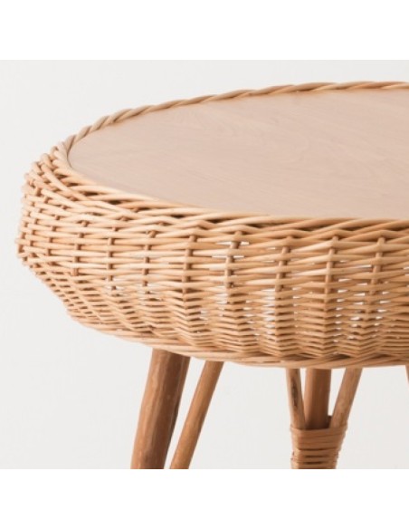 Laszlo round willow table medium size Laszlo round willow table medium size
