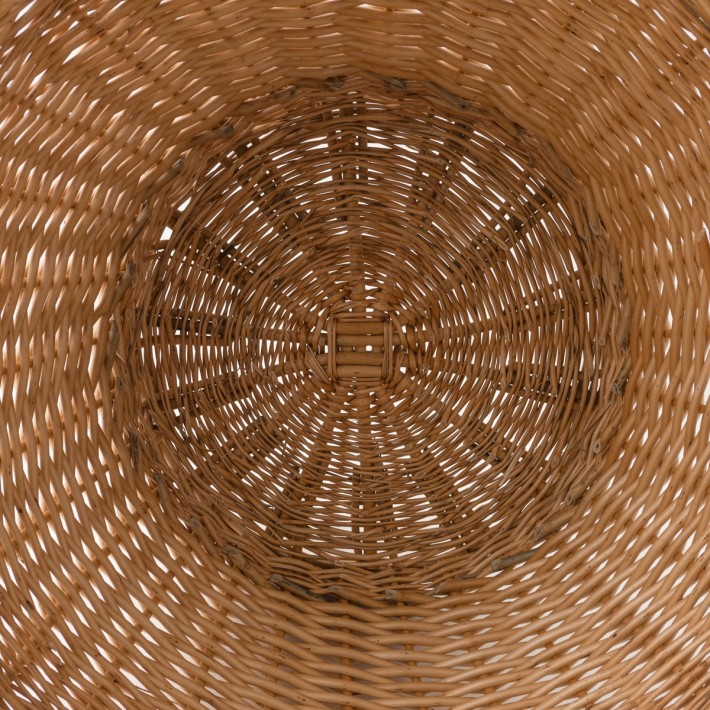 Panière en osier ronde diamètre 45 cm détail du fond