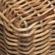 Round basket in maxi-weave rattan