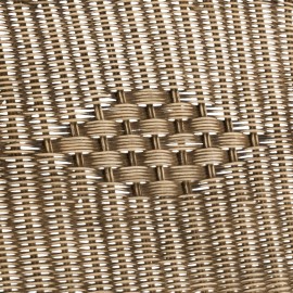 NANTUCKET armchair in distressed rattan with pearl grey fabric 2