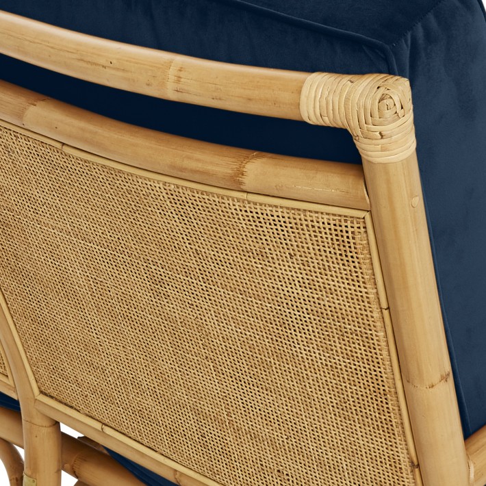 Riviera rattan 2 seater velvet